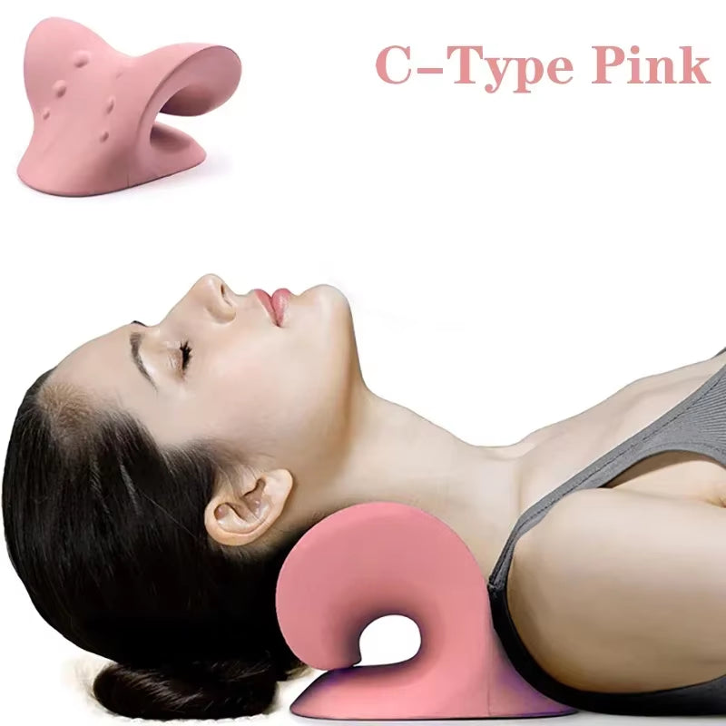 Relajador de cuello y hombros en color rosa